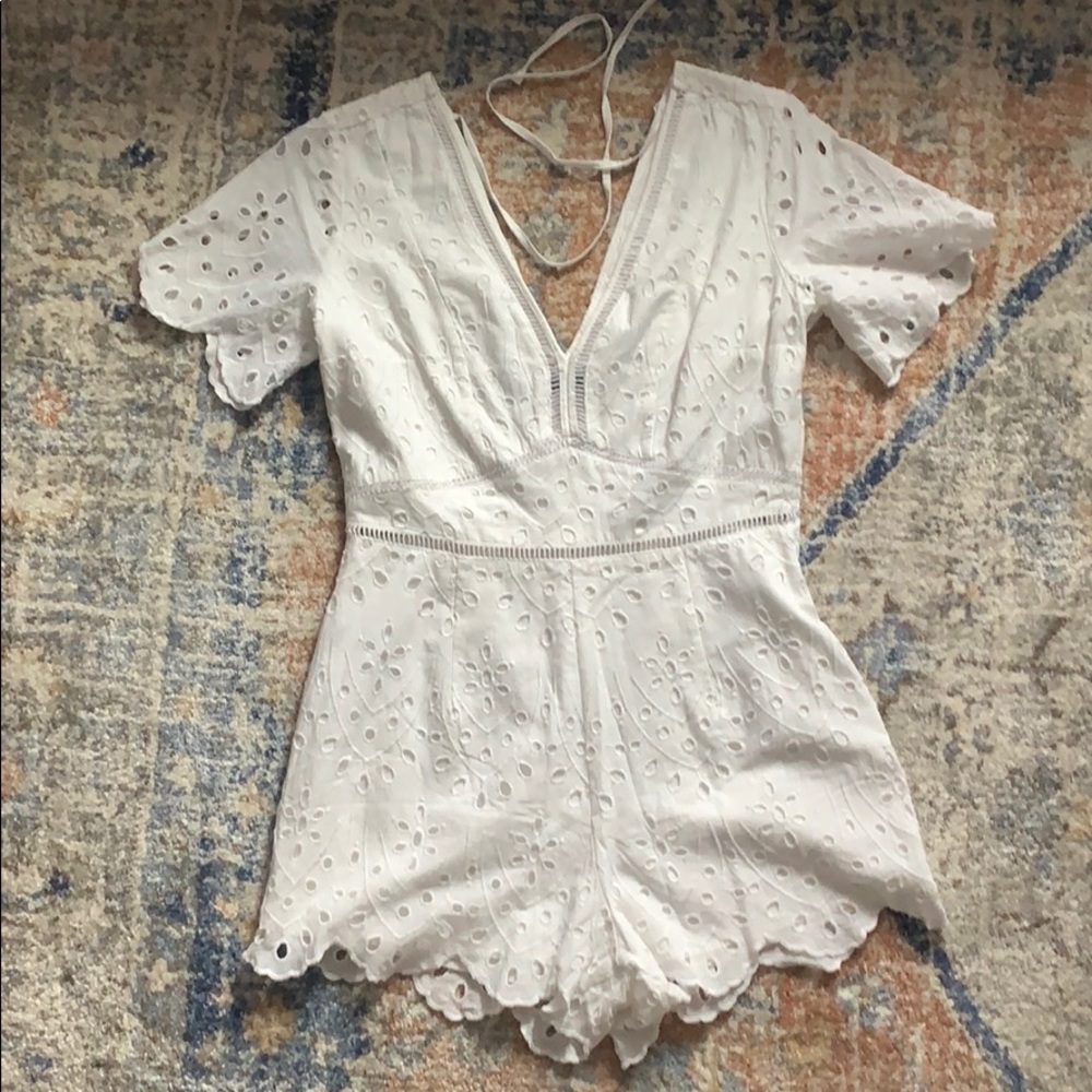 Abercrombie White Eyelet Romper